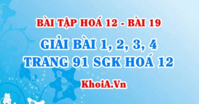 Bài tập Hợp kim: Giải bài 1, 2, 3, 4 trang 91 SGK Hoá 12 bài 19
